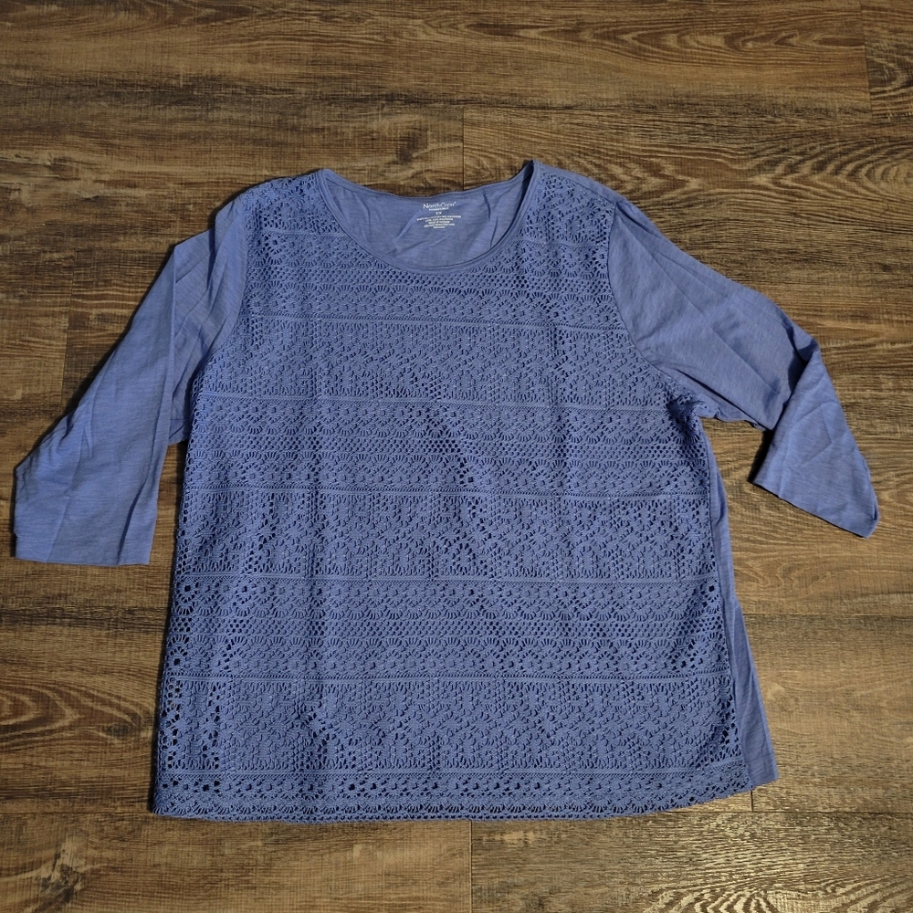 North Crest 3/4 sleeve blouse Womens Size 2x